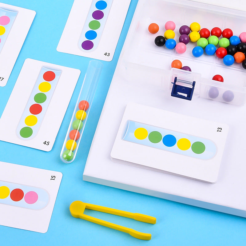 Juguete Educativo: Perlas Montessori en Tubos de Ensayo