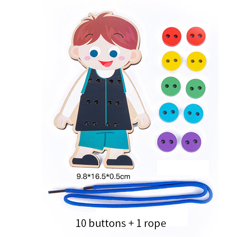Juguete de Costura de Madera Montessori