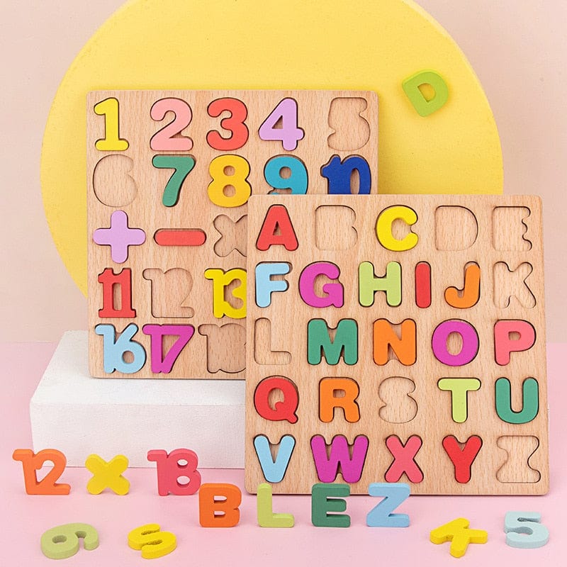 Fidtoy Montessori Wooden Alphabet Board