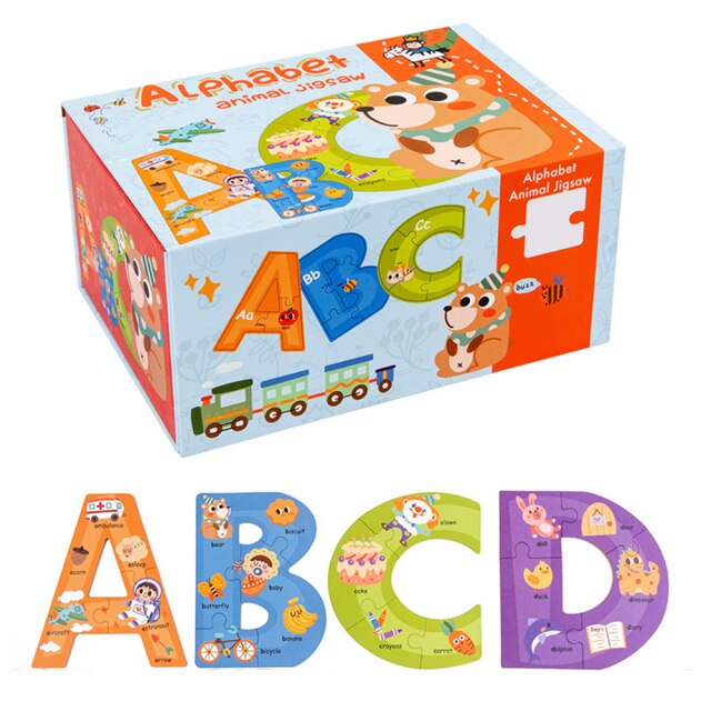 Abcs & 123s Educational Montessori Puzzle - Eco-Friendly