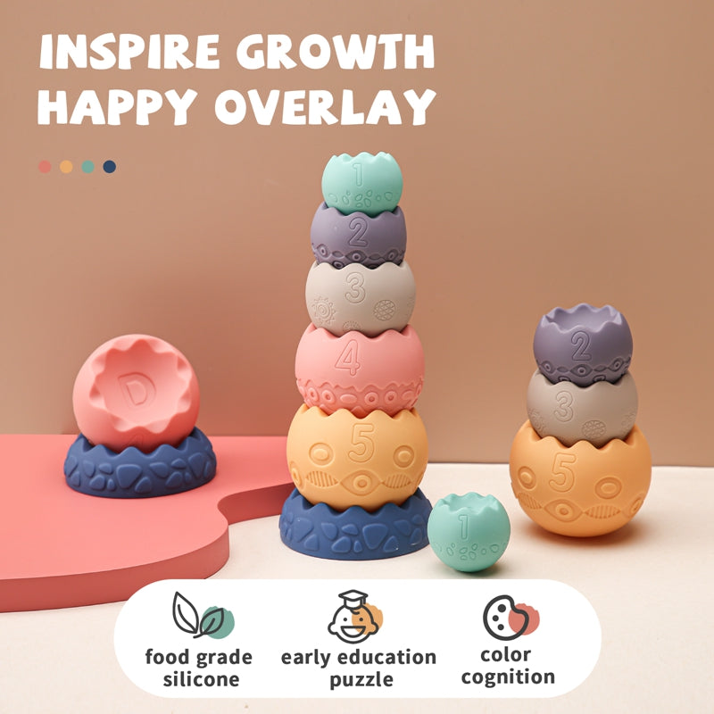 Montessori Soft Rubber Stacking Toy