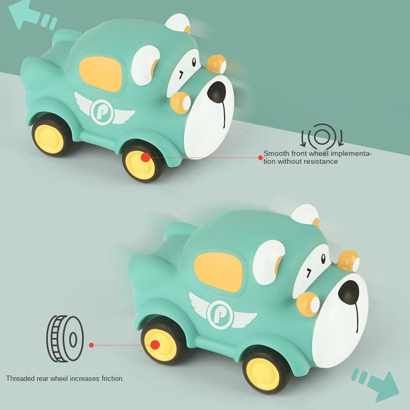Montessori Soft Rubber Animal Inertia Car