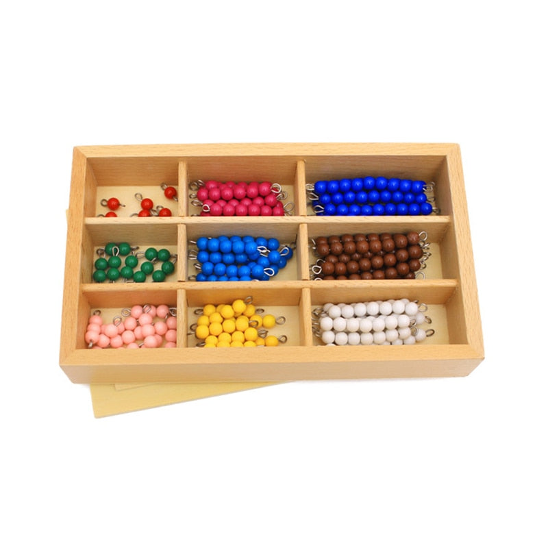 Fidtoy Montessori Caja de Cuentas de Colores Juguete Matemático de Multiplicación