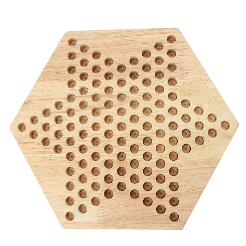 Fidtoy Chinese Checkers Wooden Strategy Board Game