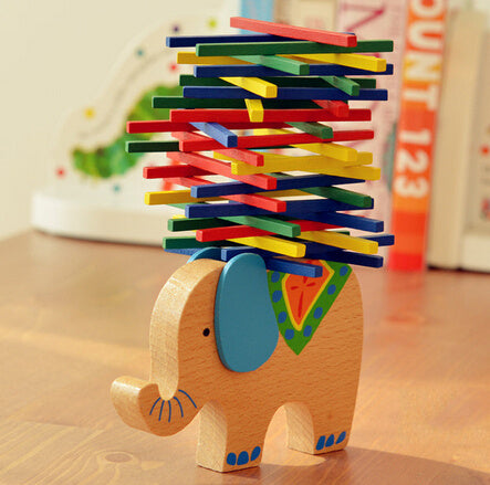 Fidtoy Camel & Elephant Tower Wooden Balance Toy