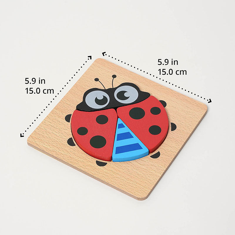 Juego de rompecabezas de madera Fidtoy para niños pequeños – 6 rompecabezas educativos para niños de 2+ años