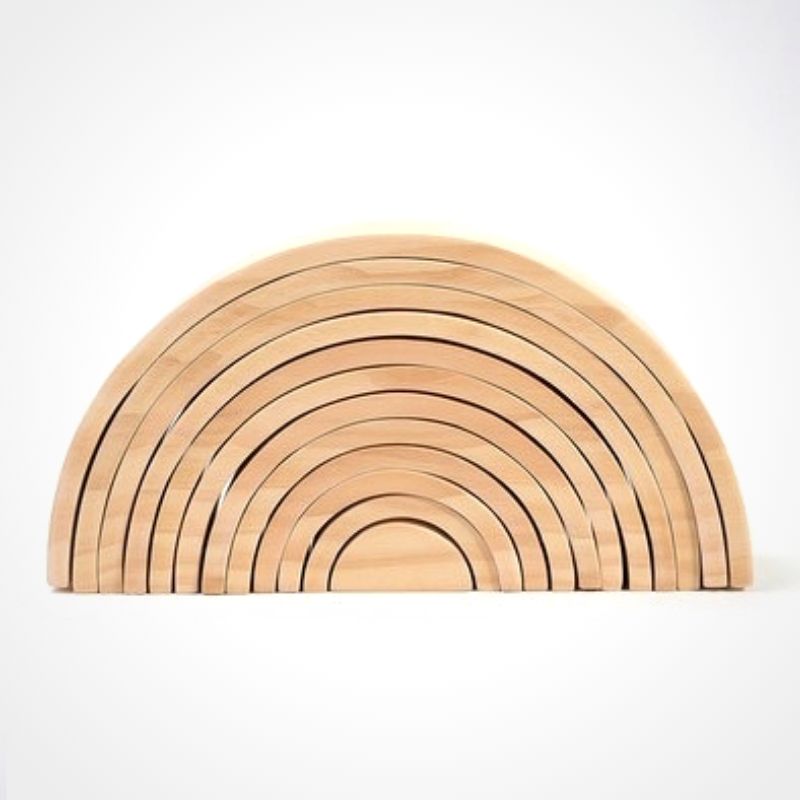 Fidtoy Natural Wooden Rainbow 12 Arches Creative Toy