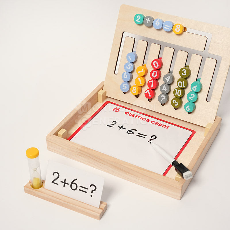 Fidtoy Juego de aprendizaje de matemáticas y ortografía de madera para niños - Juguete educativo Montessori 3+