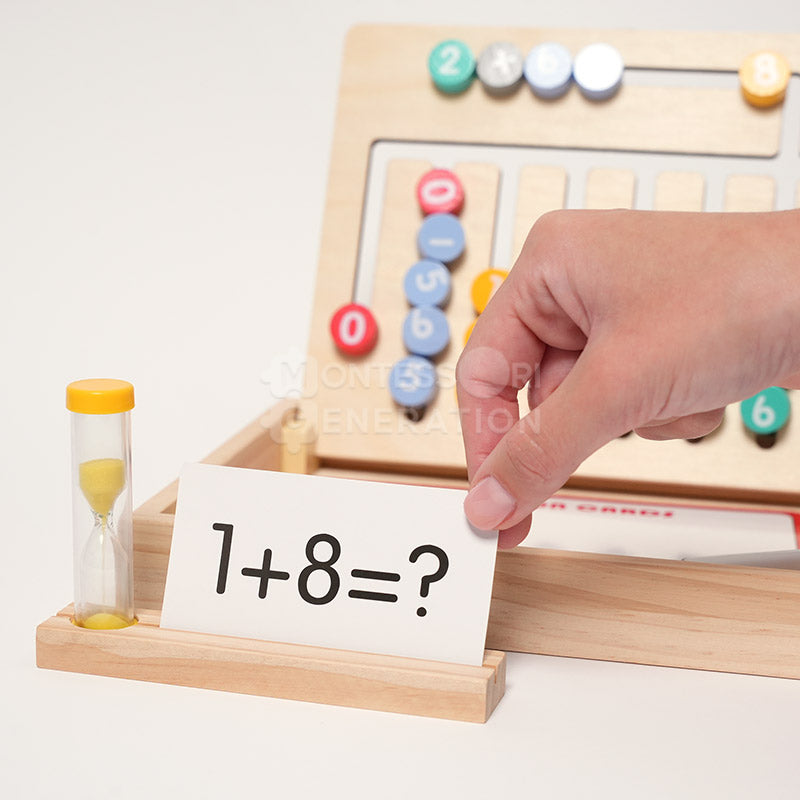 Fidtoy Juego de aprendizaje de matemáticas y ortografía de madera para niños - Juguete educativo Montessori 3+