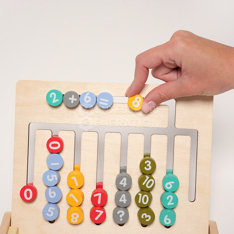 Fidtoy Juego de aprendizaje de matemáticas y ortografía de madera para niños - Juguete educativo Montessori 3+