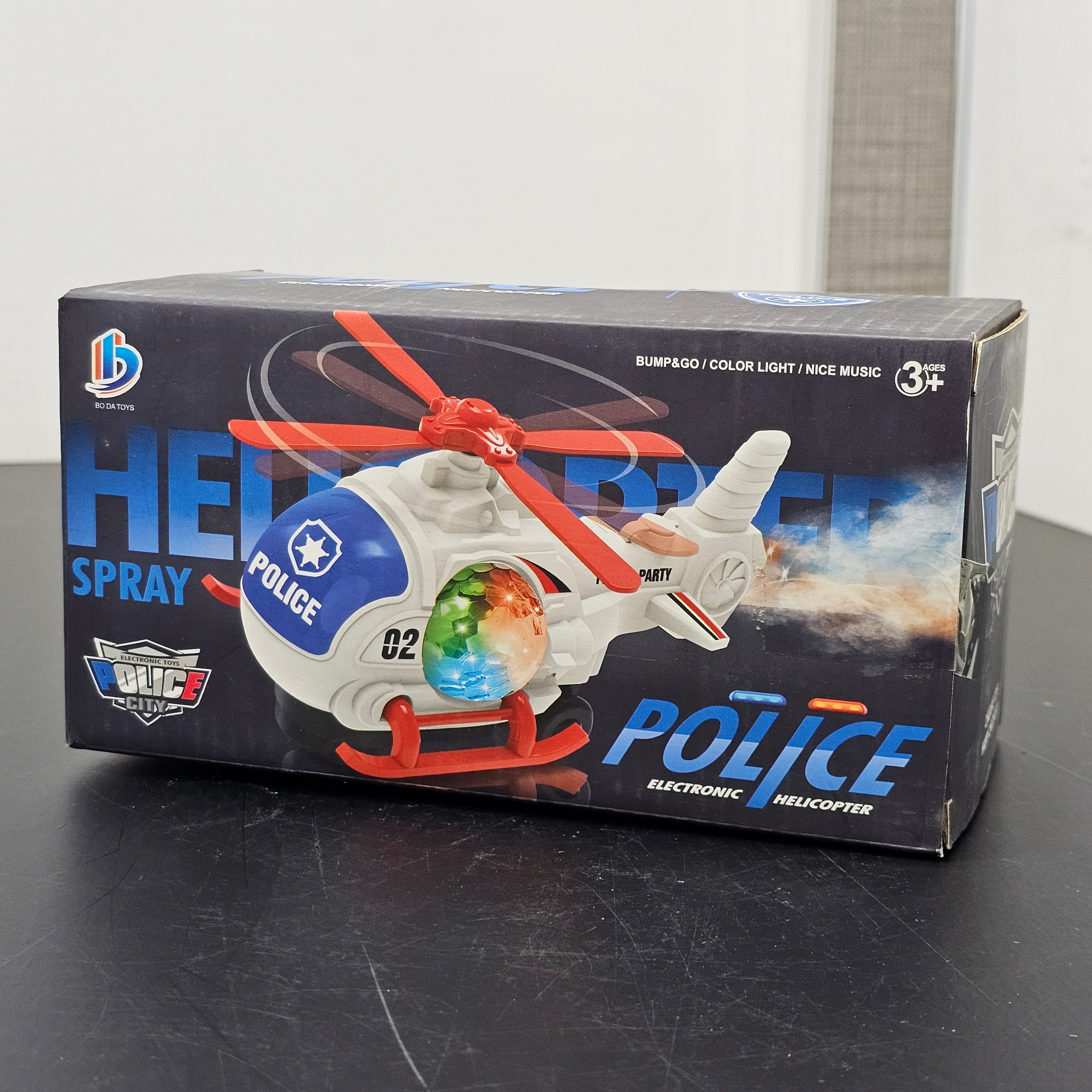 Hélicoptère de police jouet – Musique et lumières clignotantes | Bacha Toys