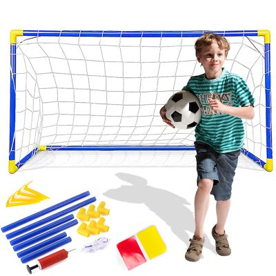 Juego de porterías de fútbol Fidtoy Junior con bomba de balón para niños