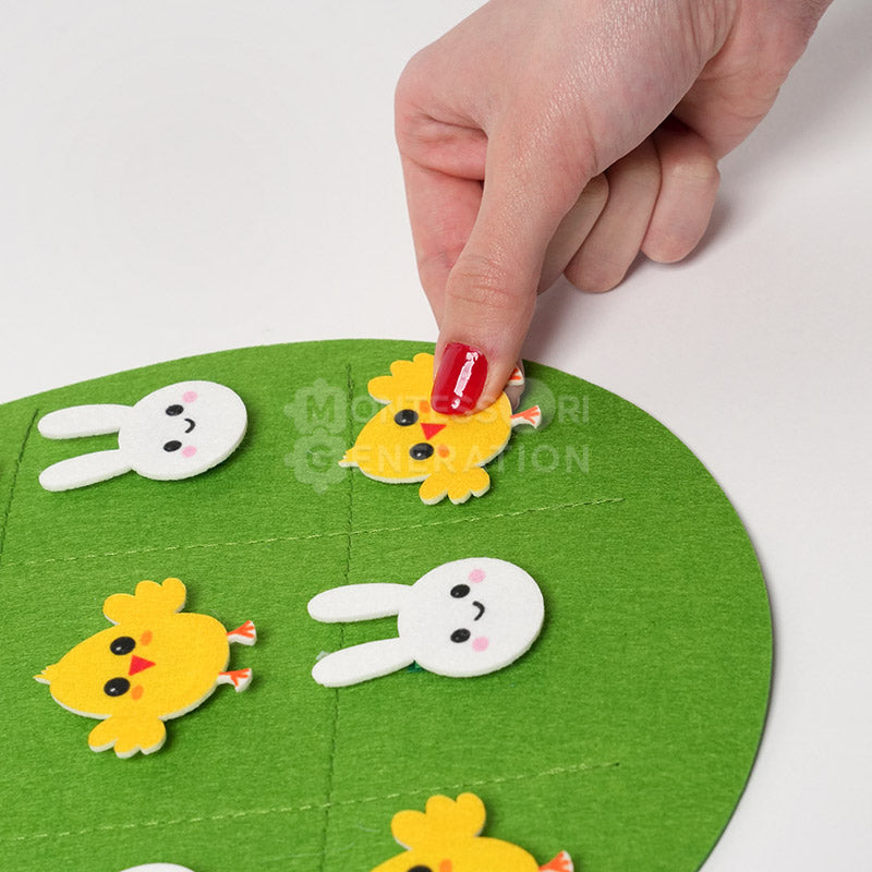 Fidtoy Conejo de Fieltro de Actividad para Pared para Niños de 1+ Decoración de Pascua