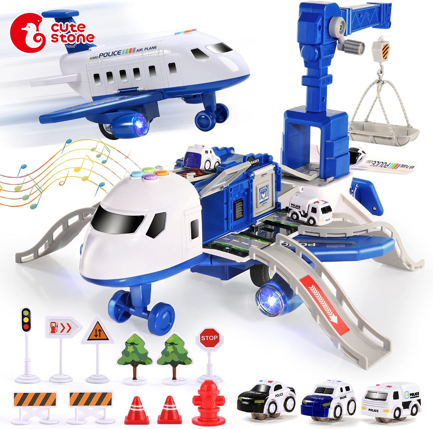Fidtoy Transport Cargo Avion Jouet pour Enfants de 3 ans et plus