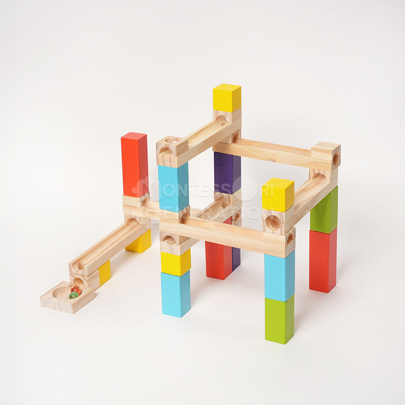 Circuit de billes Montessori en bois