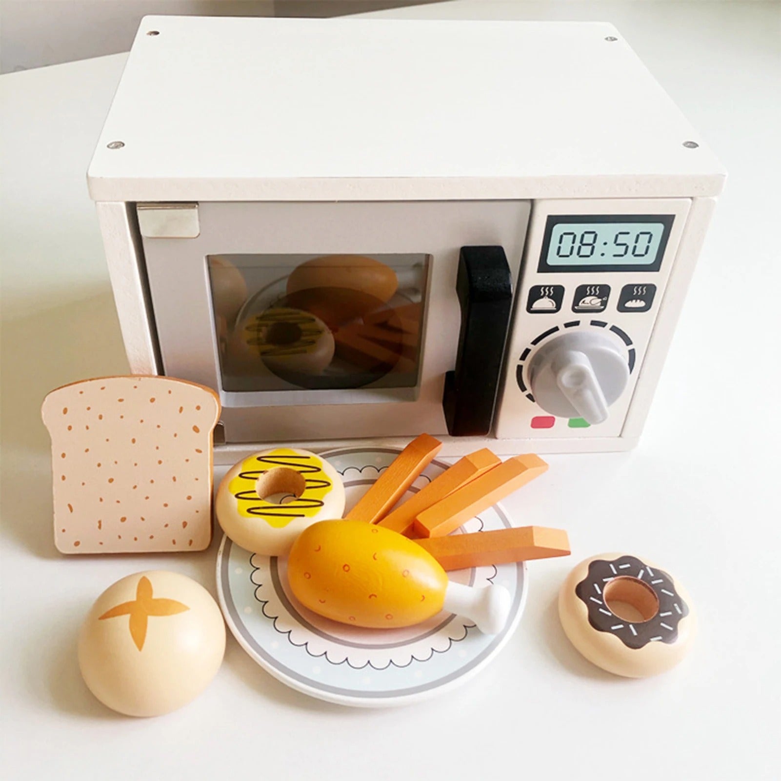 Wooden Microwave Oven kitchen Baking Parent-child Interactive