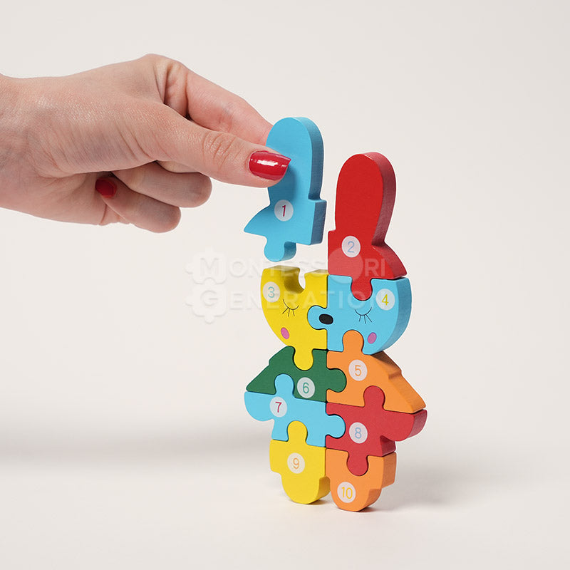 Fidtoy Wooden Animal Puzzle Set for Toddlers – 4 Pack Kids Shape Matching Puzzle Toy