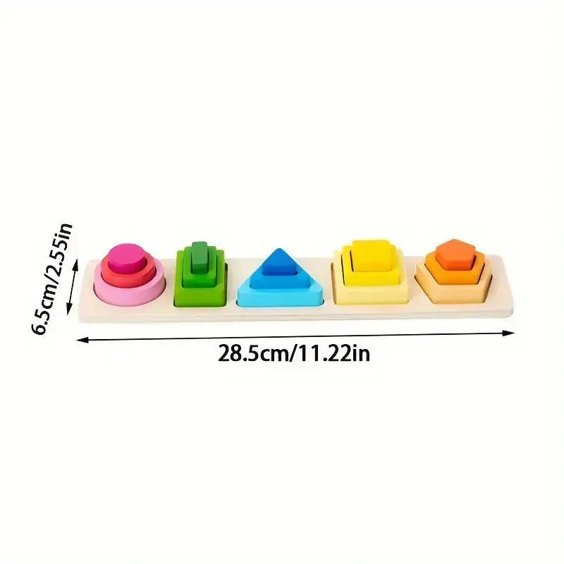 Jouets de tri et d'empilage en bois, Empileur de formes, Cadeaux de tri de formes pour la reconnaissance des couleurs