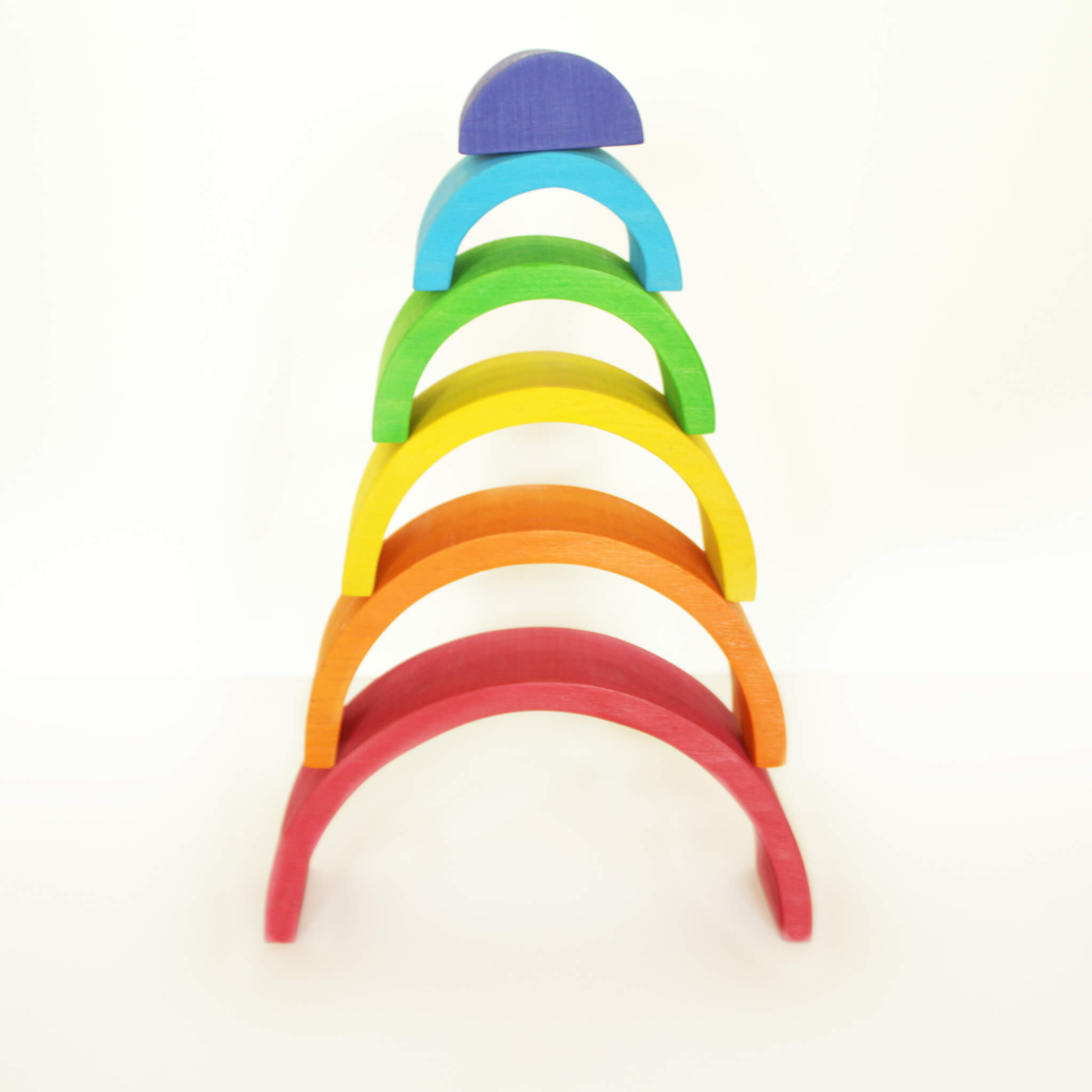 Fidtoy Apilador Arcoíris de Madera para Niños Pequeños con 6 Arcos
