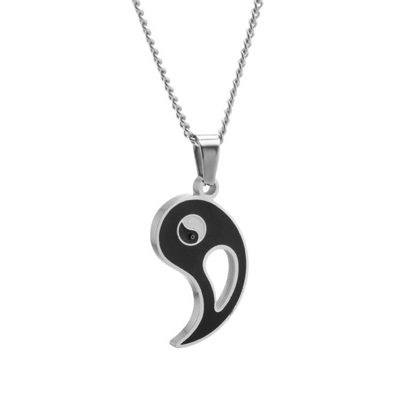 2pcs Yin Yang Pendant Couple Necklace Necklace BS 3