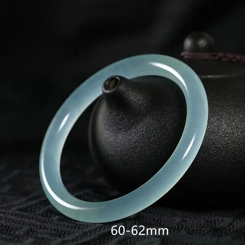 Buddha Stones Natural Jade Healing Blessing Bangle Bracelet Bracelet BS 60-62mm