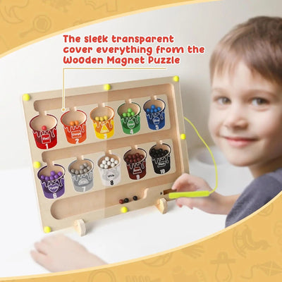Wooden Magnetic Toy for Toddlers - Montessori Learning Toy