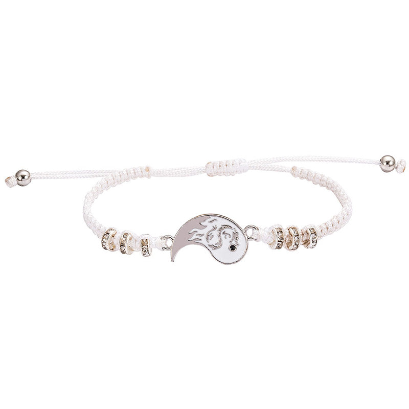Buddha Stones 2pcs Yin Yang Dragon Couple Bracelet Bracelet BS 2