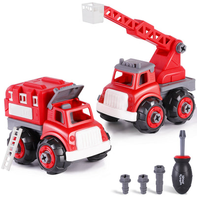 Fidtoy Camion de pompiers à démonter pour enfants