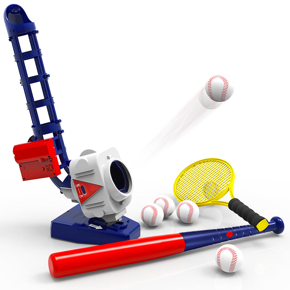 Set de lanzamiento de béisbol y tenis Fidtoy 2 en 1 con control remoto