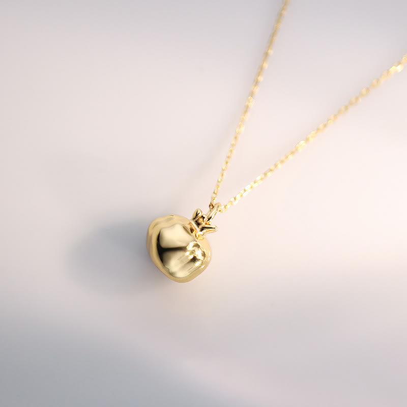 Buddha Stones 925 Sterling Silver 18k Gold Plated Pomegranate Garnet Crystal Passion Charm Necklace Pendant - image 5