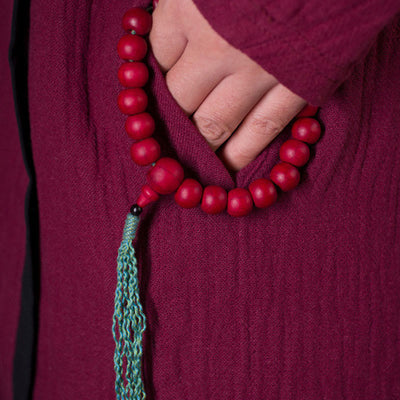 Buddha Stones Abelia Biflora Wood Warding Off Evil Spirits Wrist Mala Wrist Mala BS 5