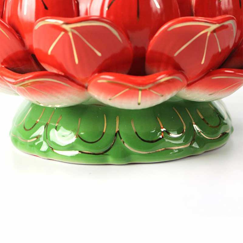 Buddha Stones Meditation Prayer Altar Lotus Flower Candle Holder Buddhist Temple Rituals Use Items Prayer Altar BS 13