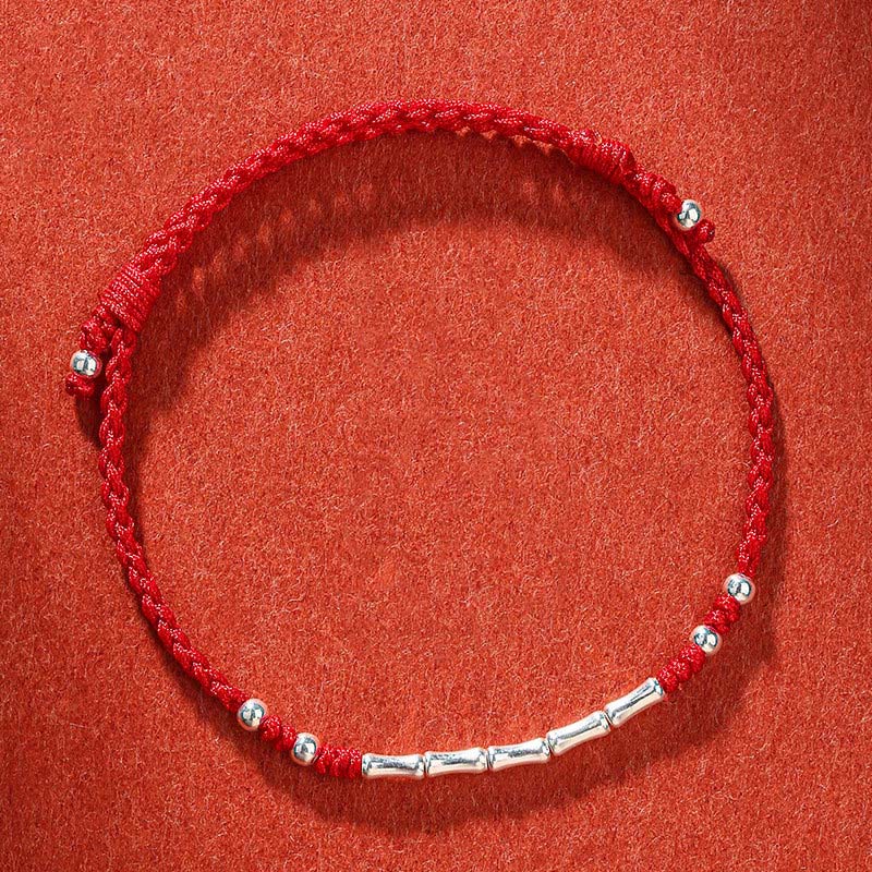 Buddha Stones Tibet Handmade Multicolored Bamboo Protection Braided String Bracelet 12