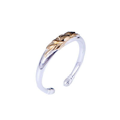 Foviel 925 Sterling Silber Lotus Blume Neuanfang Ring