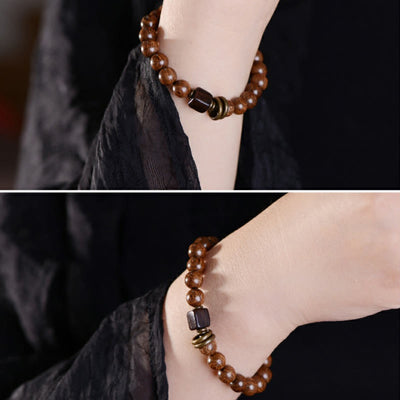 Buddha Stones Phoebe Zhennan Wood Spirituality Bracelet Bracelet BS 7