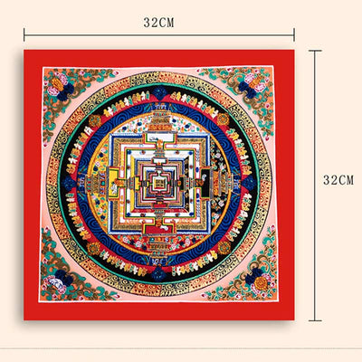 Buddha Stones Tibetan Handmade Thangka Mandala Painting Blind Box Random Color Pattern Tibetan Thangka BS 16