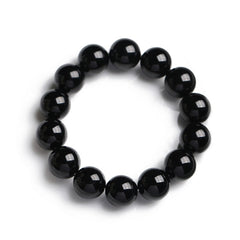 Bracelet porte-bonheur en onyx noir naturel Foviel