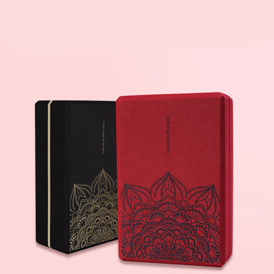 Buddha Stones Tibetan Mandala Mindful Soft Non-Slip Foam Yoga Block Yoga Block buddhastoneshop 1