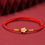 FREE Today: Protection and Strength Adjustable Red String Gold Flower Bracelet
