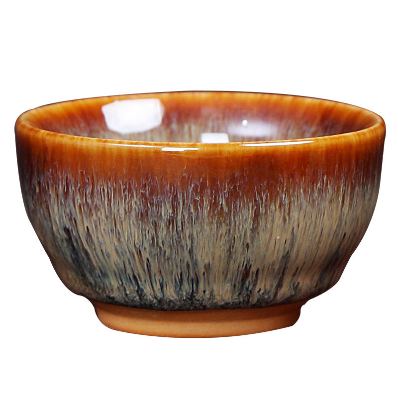 Buddha Stones 12 Chinese Zodiac Pattern Ceramic Teacup Kung Fu Jian Chinese Zhan Tea Cup 73ml Jian Zhan Tea Cup BS 25