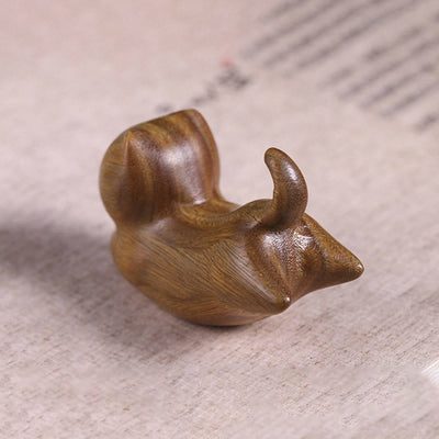 Buddha Stones Green Sandalwood Cute Cat Pattern Soothing Stick Incense Burner Decoration Incense Burner BS 3