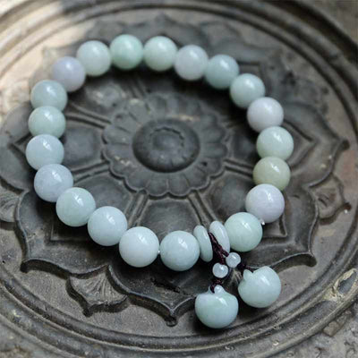 Buddha Stones Natural Jade Pi Xiu Gourd Apple Success Bracelet - image 7