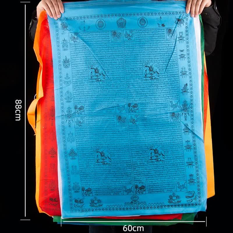 Buddha Stones Tibetan 5 Colors Windhorse Happiness Auspicious Outdoor Prayer Flag TIBETAN PRAYER FLAGS buddhastoneshop 18