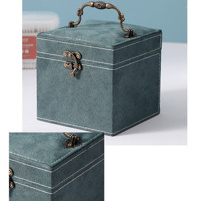 Buddha Stones Jewelry Box Organizer Three-Layer Jewelry Storage Box Flannel Gift Box Jewelry Box BS 5