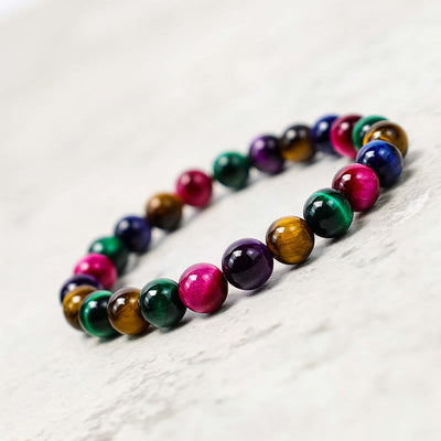 Foviel Tigerauge löst Mut Armband