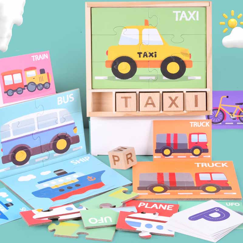 Jeu d'orthographe de l'alphabet en bois Fidtoy, jouet éducatif Montessori pour les enfants d'âge préscolaire et les tout-petits