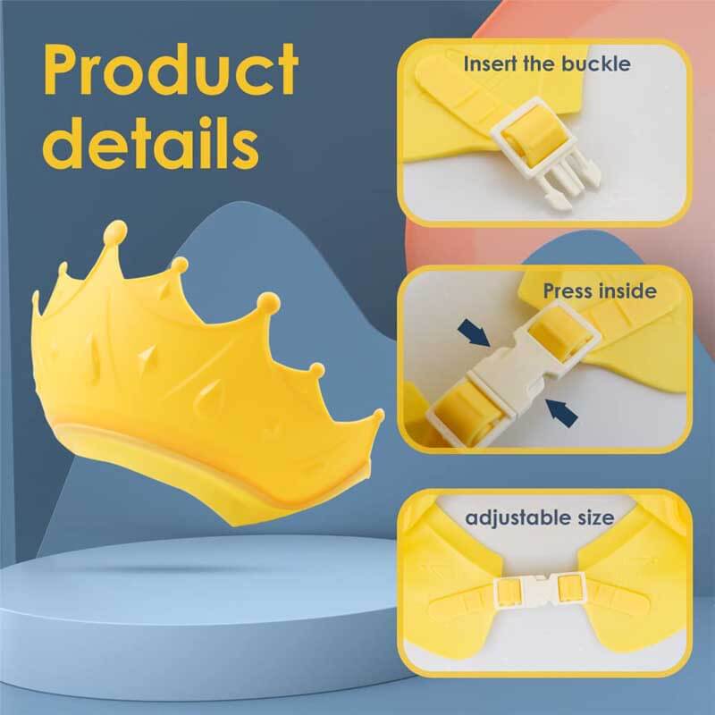 Fidtoy Baby Shower Cap for Toddlers – Adjustable Crown Visor Bath Hat for Eyes & Ears Protection, Bath & Swimming Fun