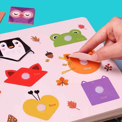 Fidtoy Montessori Quiet Book for Toddlers | Interactive Educational Activity Book for Learning Numbers, Animals, Vegetables & Traffic