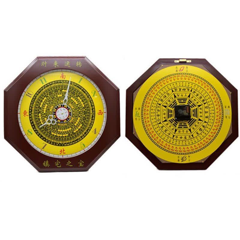 Buddha Stones Feng Shui Bagua Map Balance Energy Map Wall Clock Bagua Map BS 7