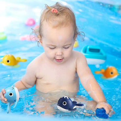 Fidtoy Baby Bath Fishing Toy Set Magnetic Whale Water Game